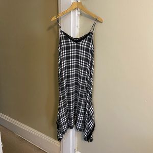 Zara Basic Black & White Plaid Dress
